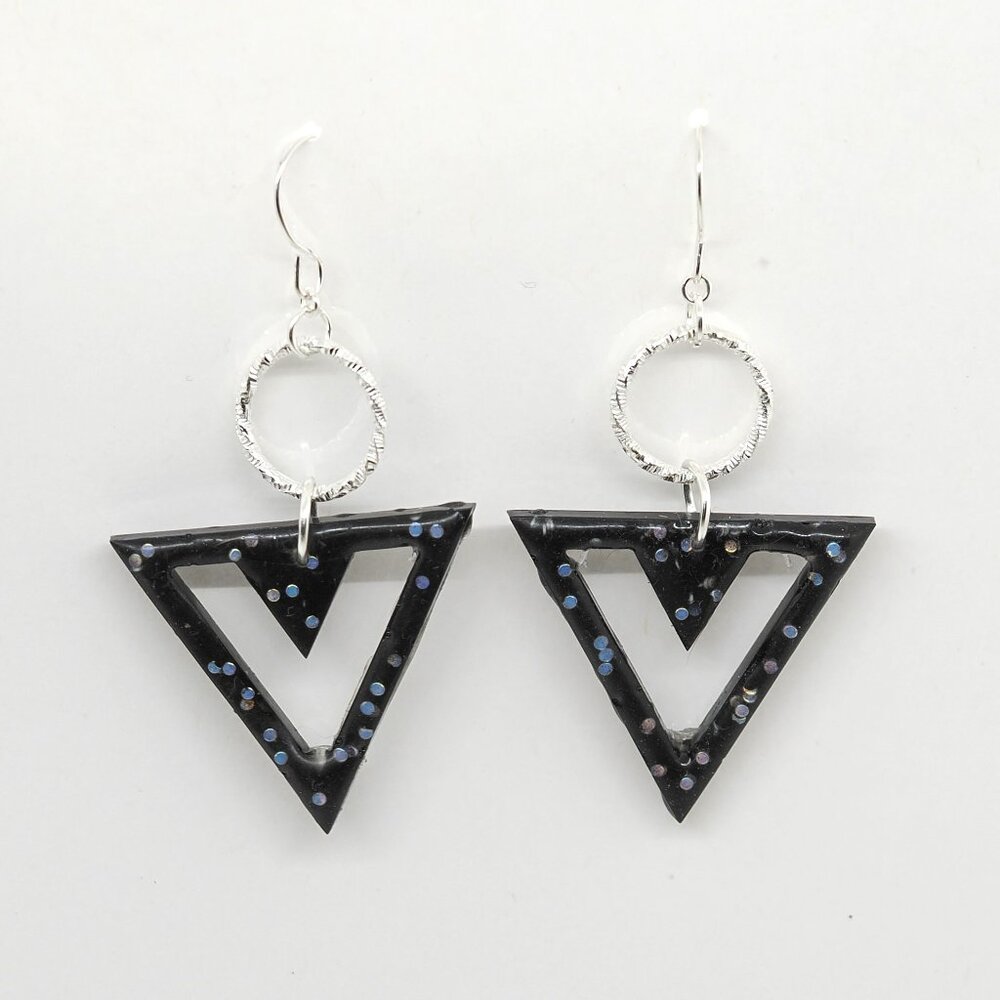 Silver Noir Earrings
